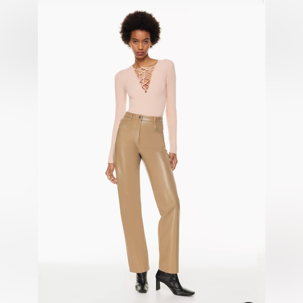 BRAND NEW ARITZIA MELINA PANT in caramel/mocha brown - size 6 - never been worn